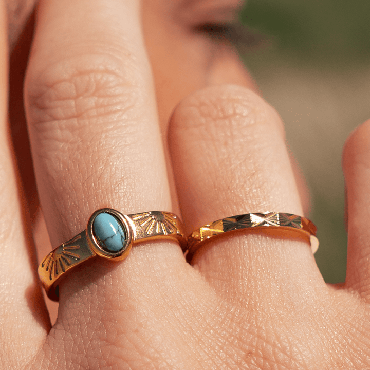 Sunray Stacking Ring - Ocean Native