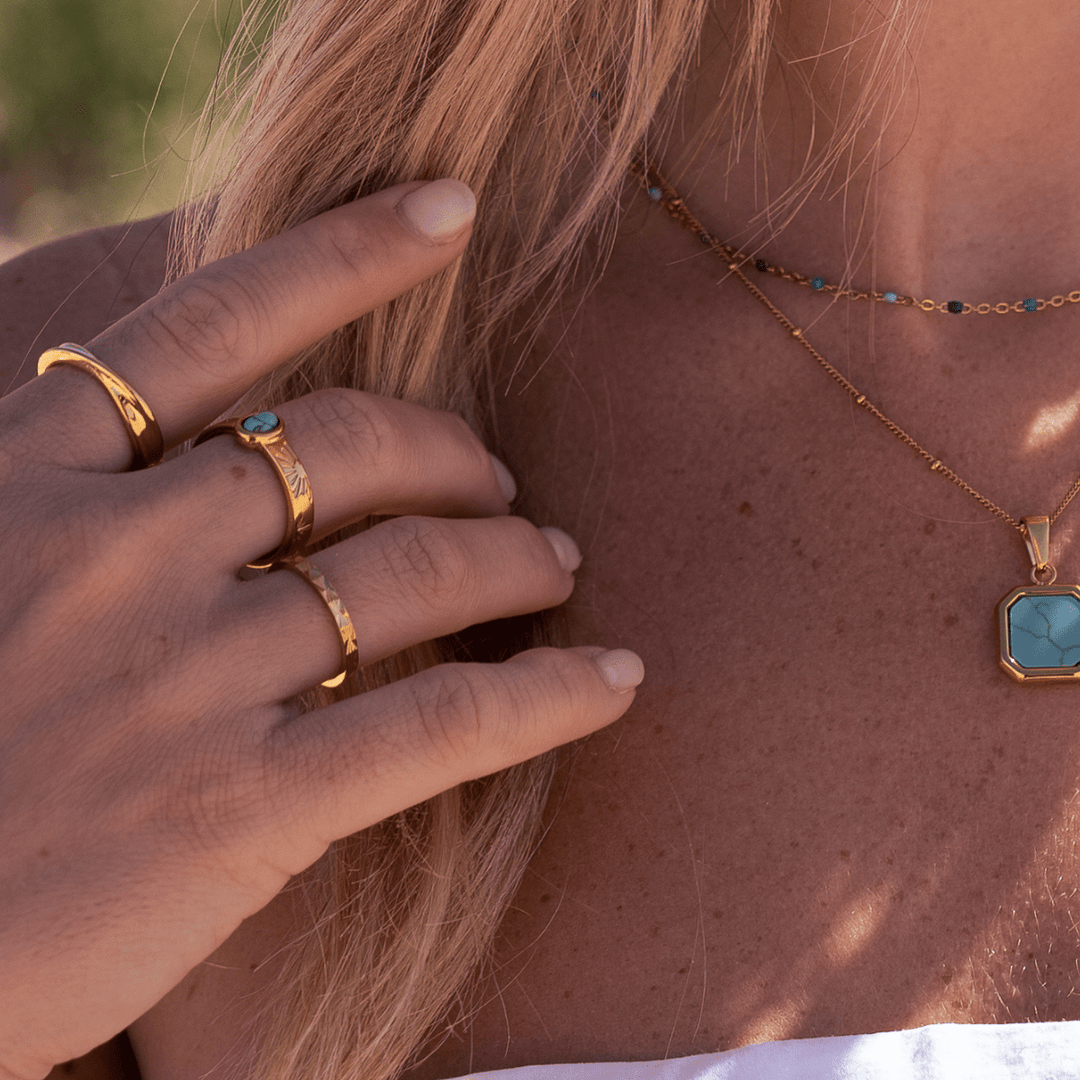 Sunray Stacking Ring - Ocean Native