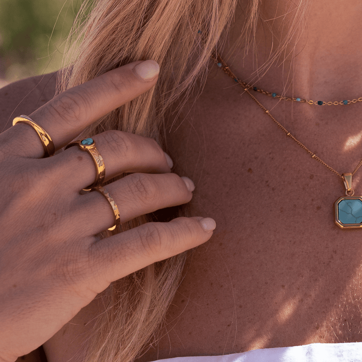 Sunray Stacking Ring - Ocean Native