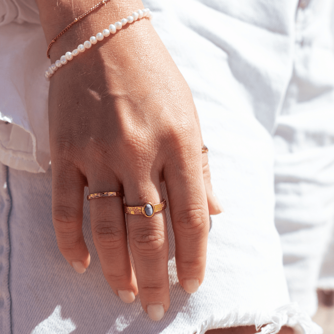 Sunray Stacking Ring - Ocean Native