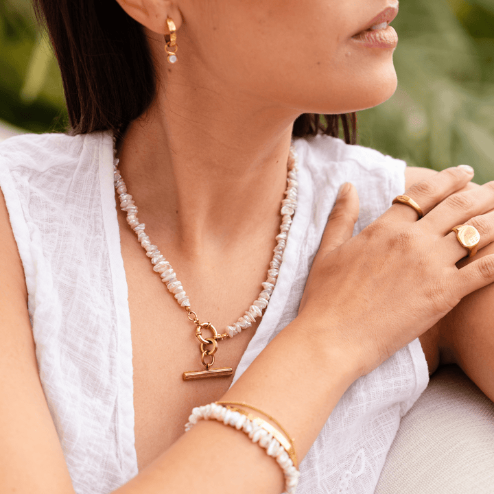 The Cala Freshwater Pearl Clasp Necklace - Ocean Native