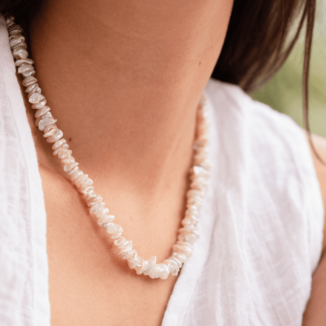 The Cala Freshwater Pearl Clasp Necklace - Ocean Native