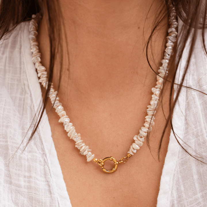 The Cala Freshwater Pearl Clasp Necklace - Ocean Native
