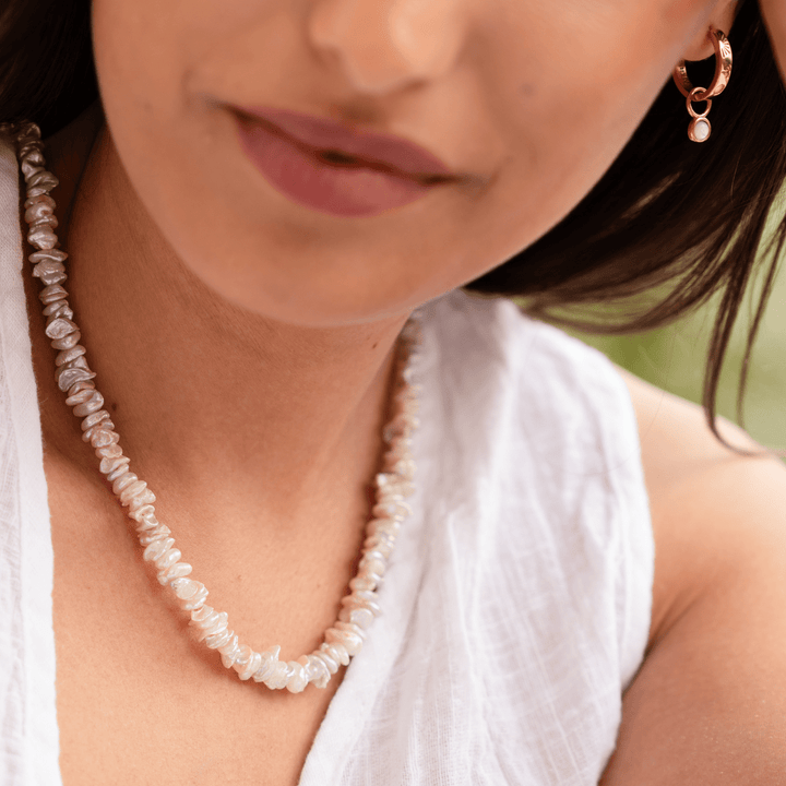 The Cala Freshwater Pearl Clasp Necklace - Ocean Native