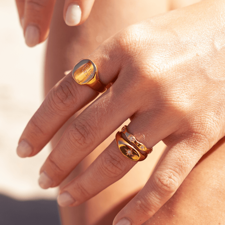 The Nova Band Ring - Gold & Silver - Ocean Native