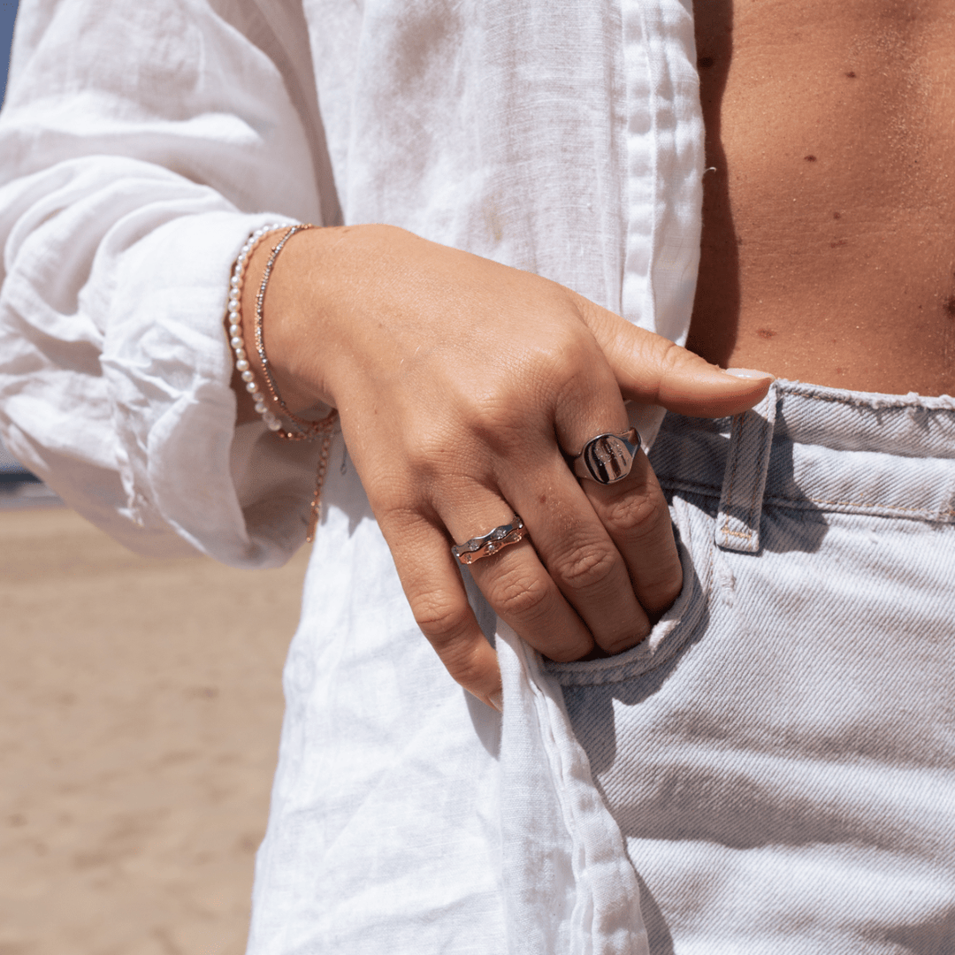 The Nova Band Ring - Gold & Silver - Ocean Native