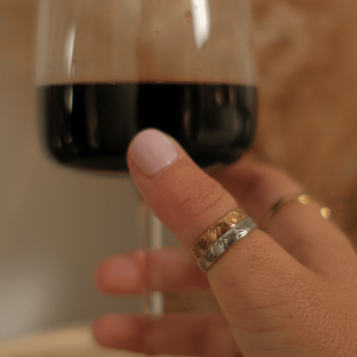 The Ocean Muse Band Ring - Gold & Silver - Ocean Native