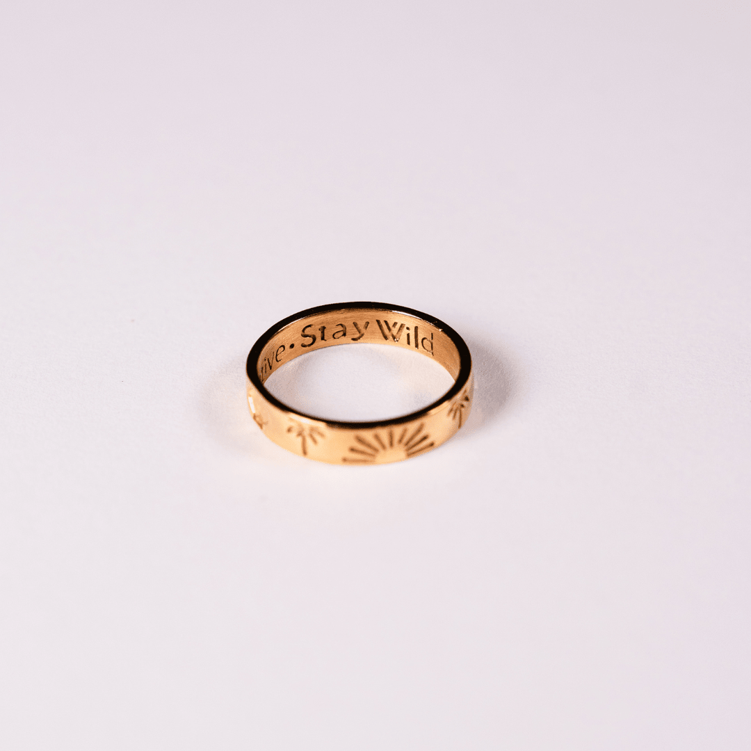 The Ocean Muse Band Ring - Gold &amp; Silver - Ocean Native
