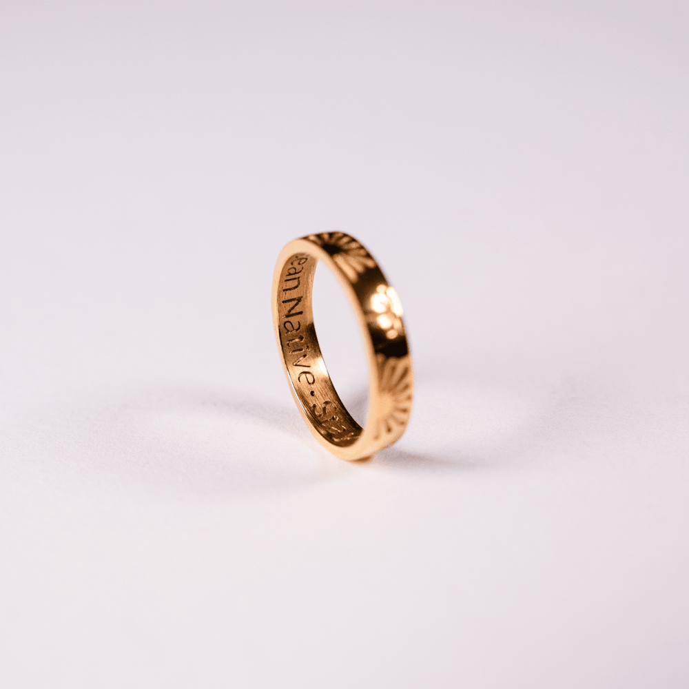 The Ocean Muse Band Ring - Gold & Silver - Ocean Native