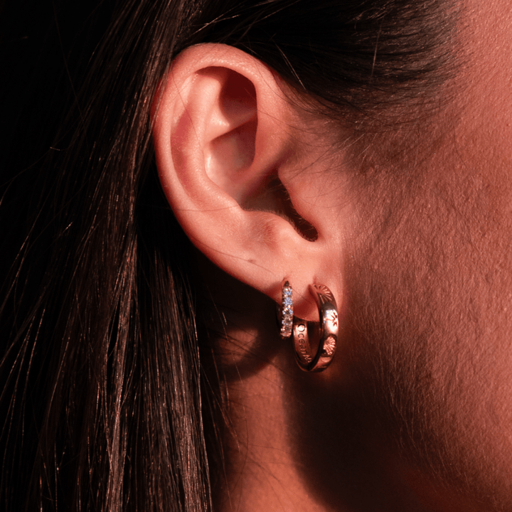 The Ocean Muse Hoop Earrings - Pearl Stone - Ocean Native