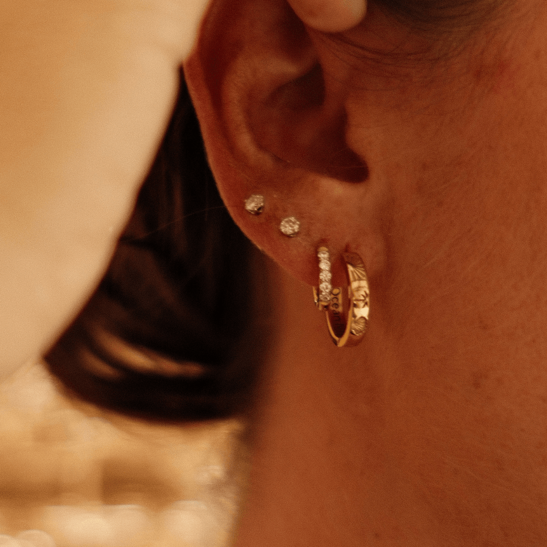 The Ocean Muse Hoop Earrings - Pearl Stone - Ocean Native