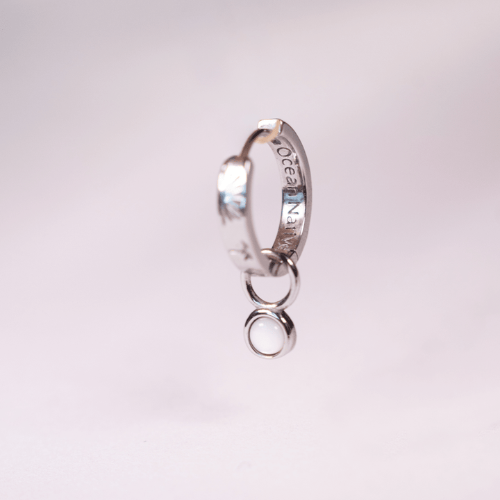 The Ocean Muse Hoop Earrings - Pearl Stone - Gold &amp; Silver - Ocean Native