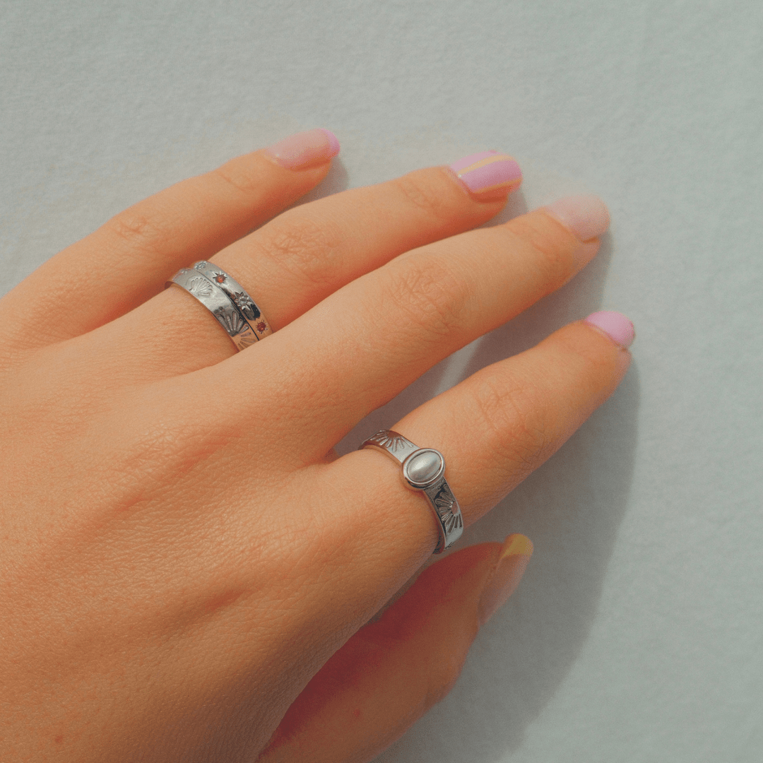 The Ocean Muse Ring - Pearl Stone - Gold &amp; Silver - Ocean Native