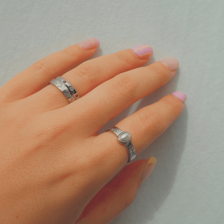 The Ocean Muse Ring - Pearl Stone - Gold &amp; Silver - Ocean Native