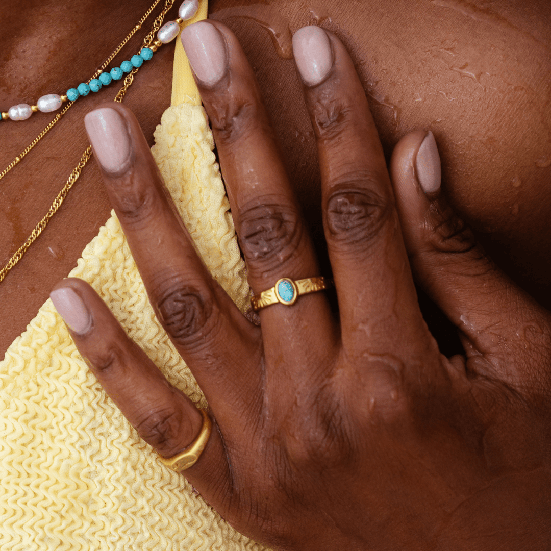 The Ocean Muse Ring - Turquoise Stone - Gold & Silver - Ocean Native