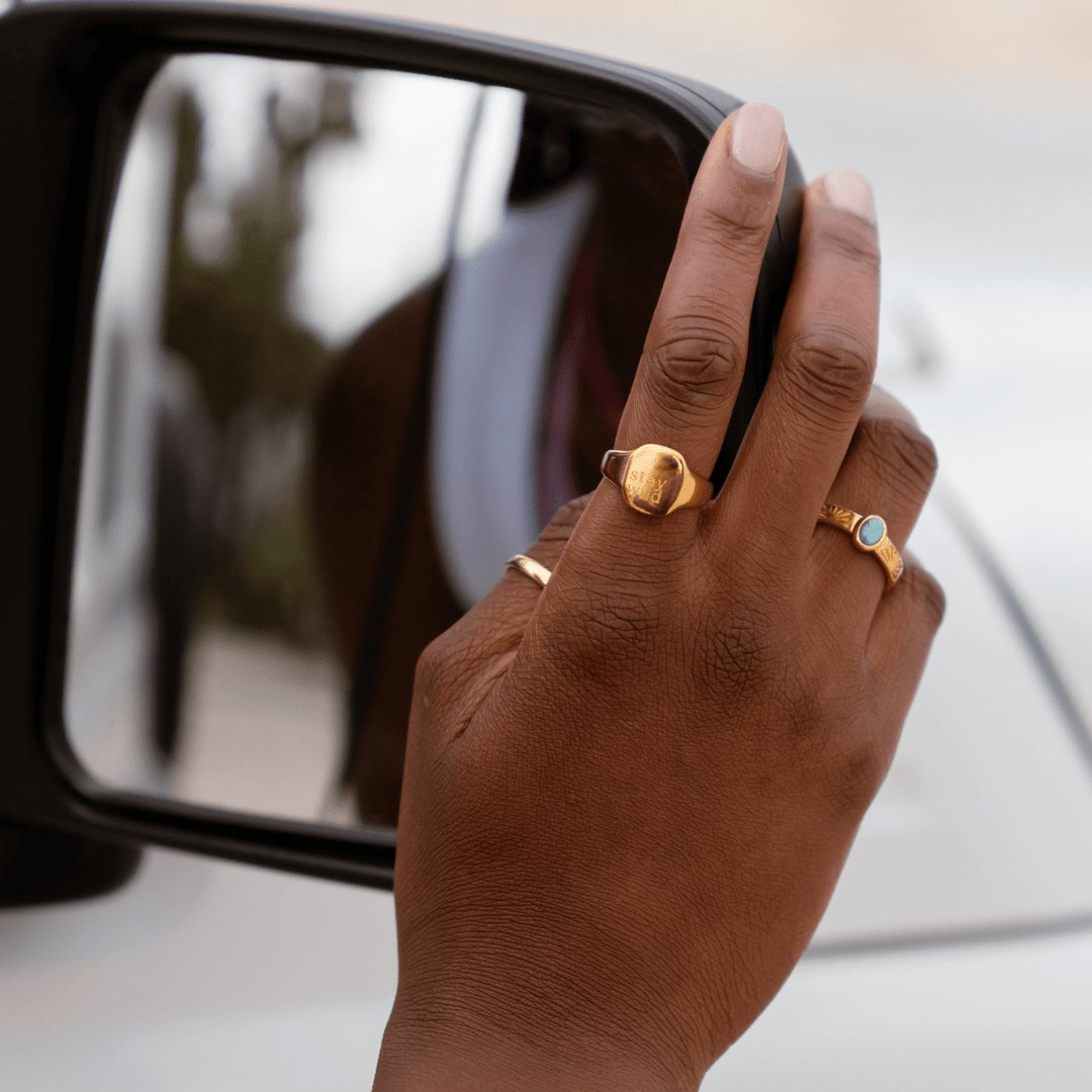 The Ocean Muse Ring - Turquoise Stone - Gold &amp; Silver - Ocean Native
