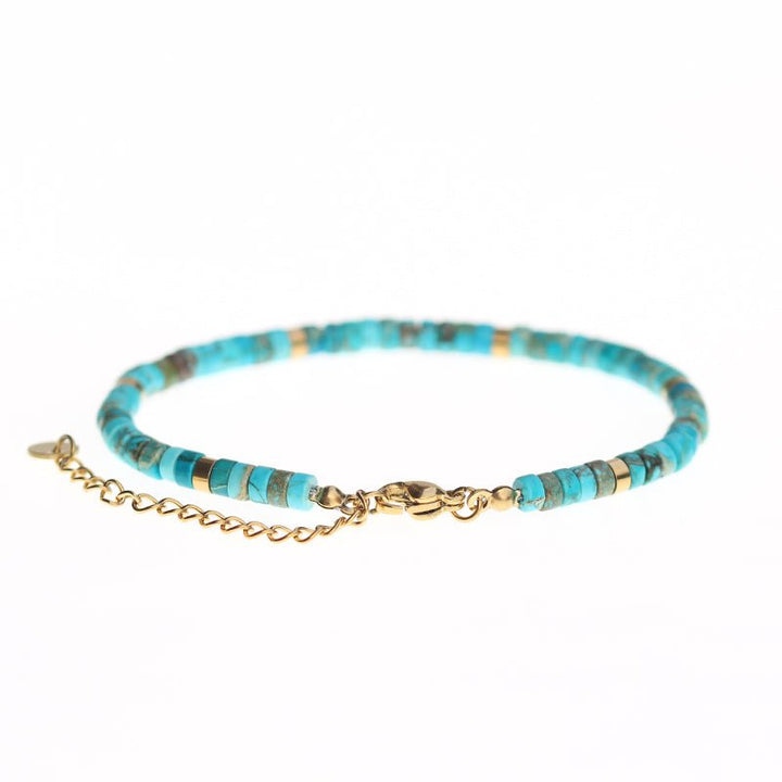 Turquoise Beaded Natural Stone Bracelet - Ocean Native