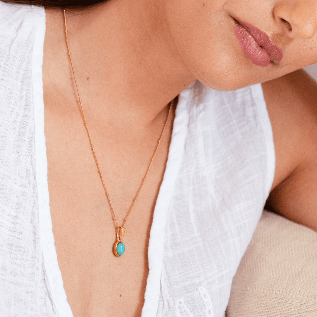 Turquoise Drop Charm - Ocean Native