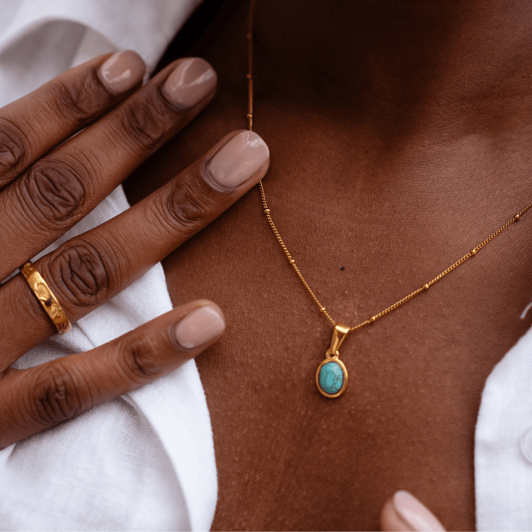 Turquoise Drop Charm - Ocean Native