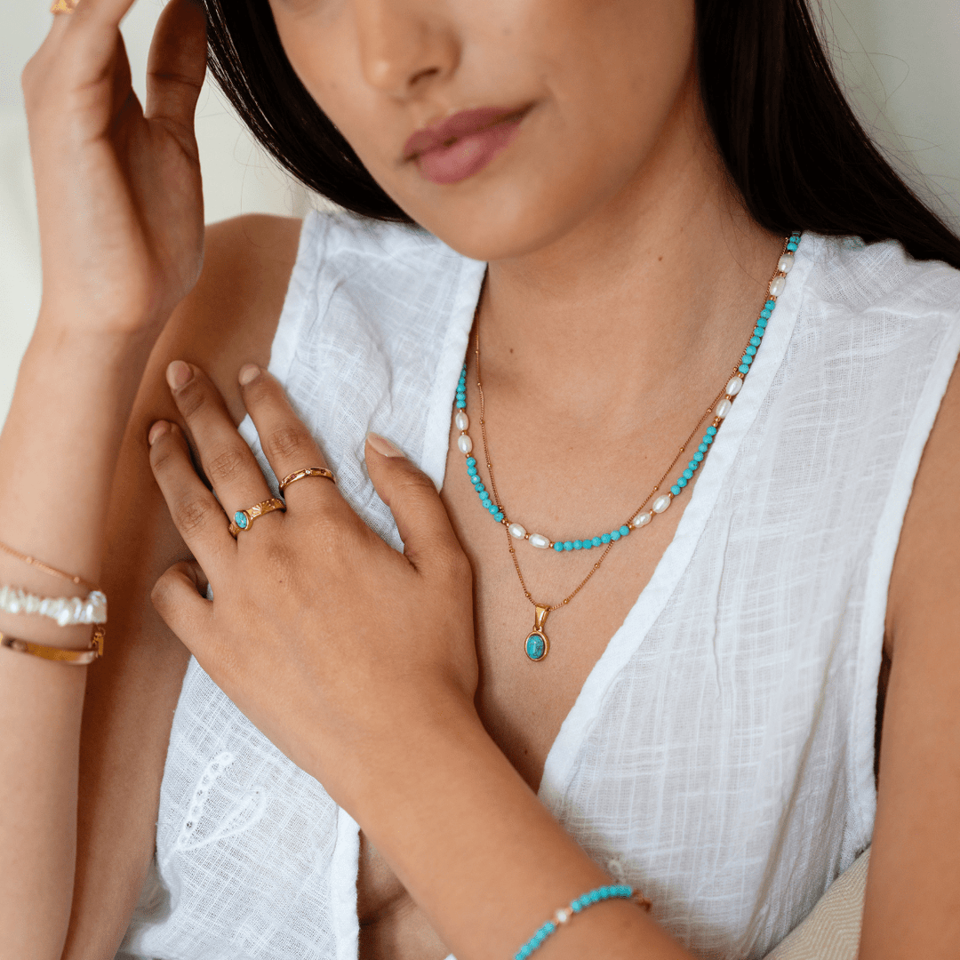 Turquoise Drop Charm - Ocean Native