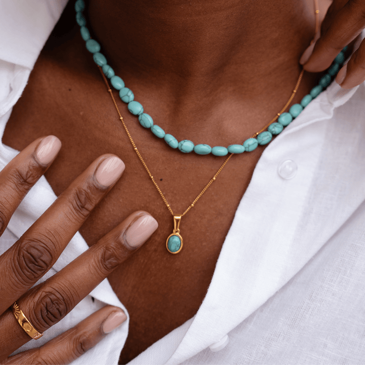 Turquoise Drop Charm - Ocean Native