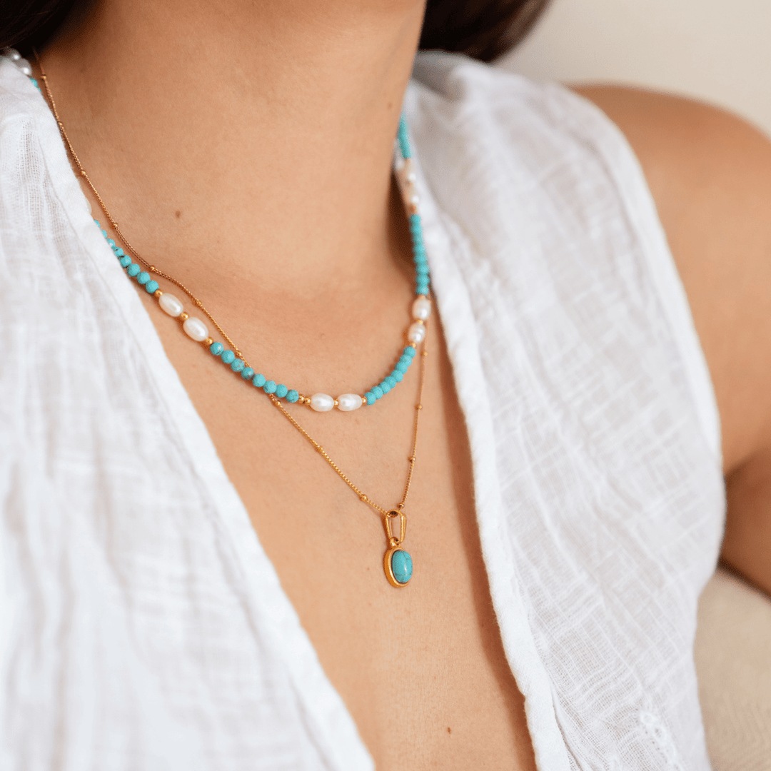 Turquoise Drop Charm - Ocean Native
