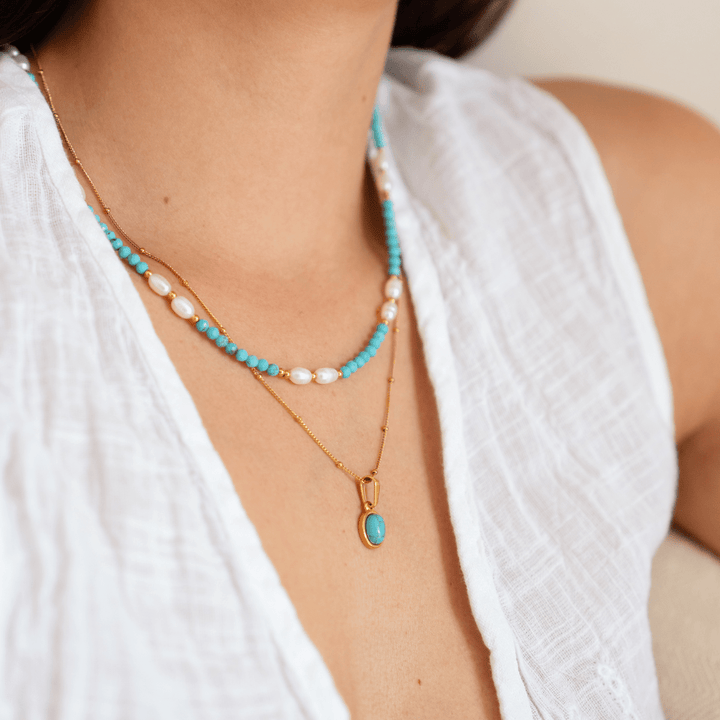 Turquoise Drop Charm - Ocean Native