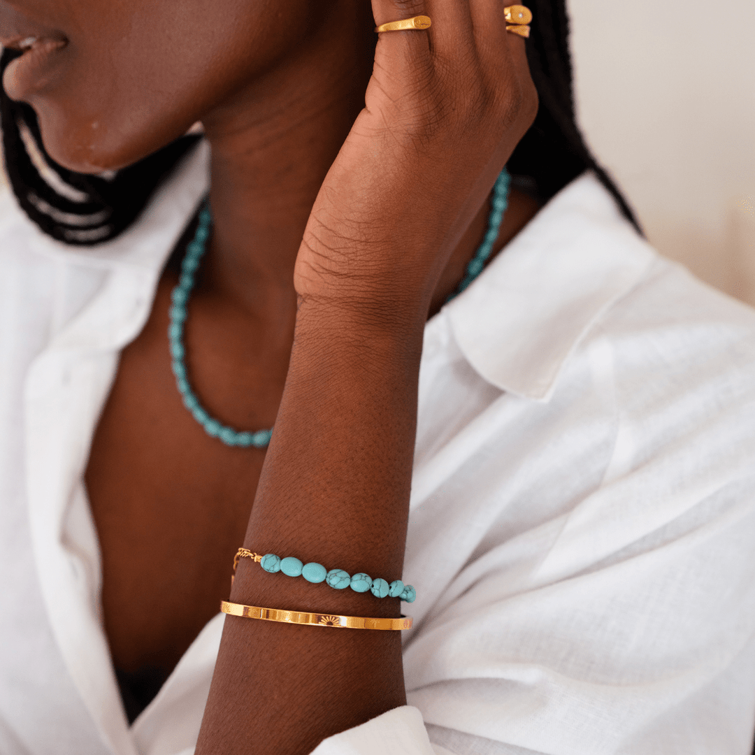 Turquoise Natural Stone Bracelet - Ocean Native