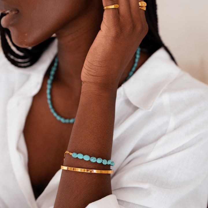 Turquoise Natural Stone Bracelet - Ocean Native