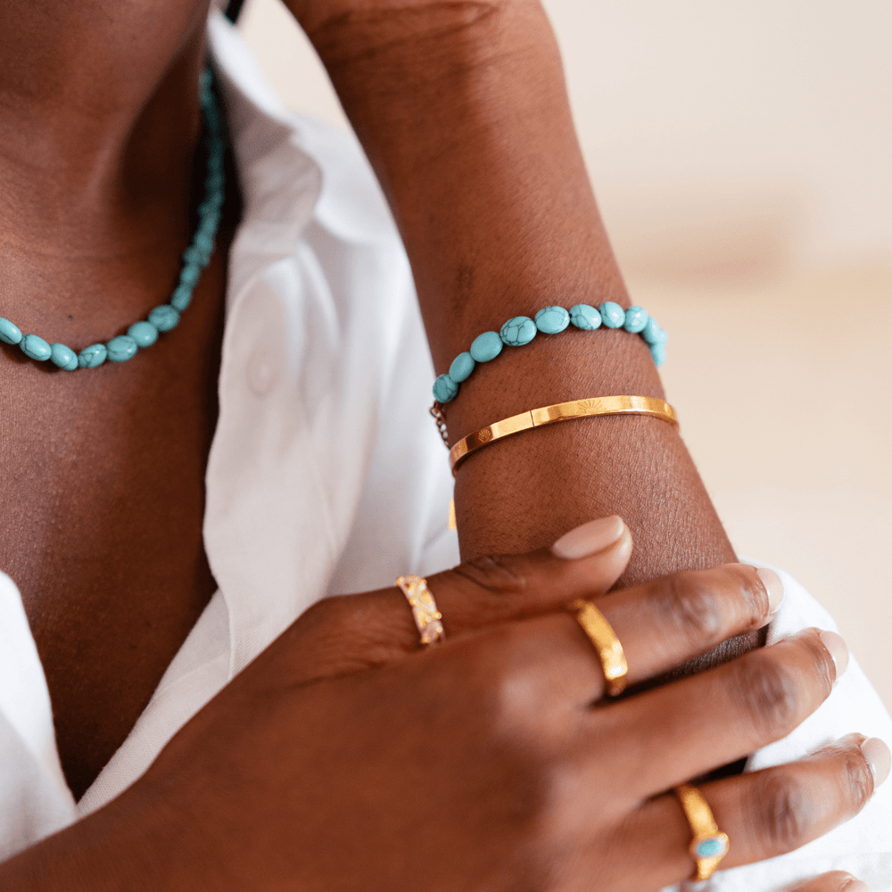 Turquoise Natural Stone Bracelet - Ocean Native