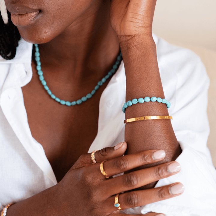 Turquoise Natural Stone Bracelet - Ocean Native
