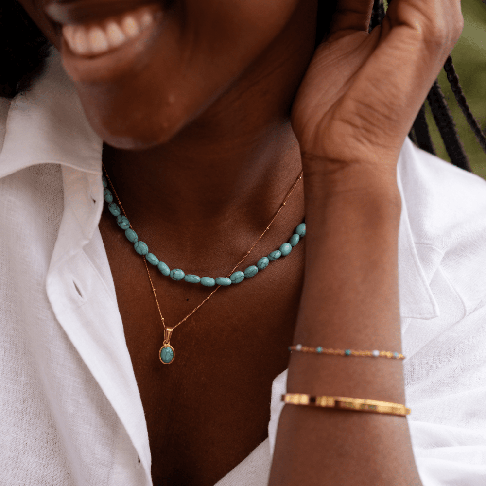 Turquoise Natural Stone Necklace - Ocean Native