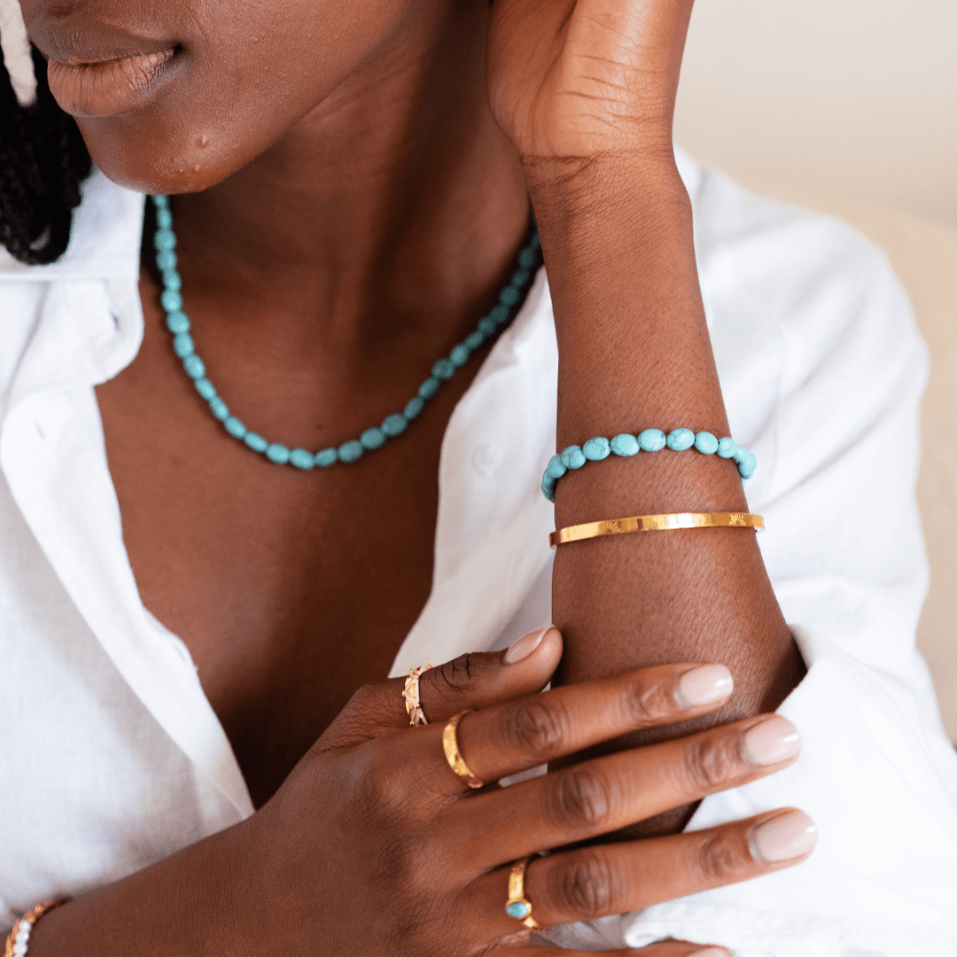 Turquoise Natural Stone Necklace - Ocean Native