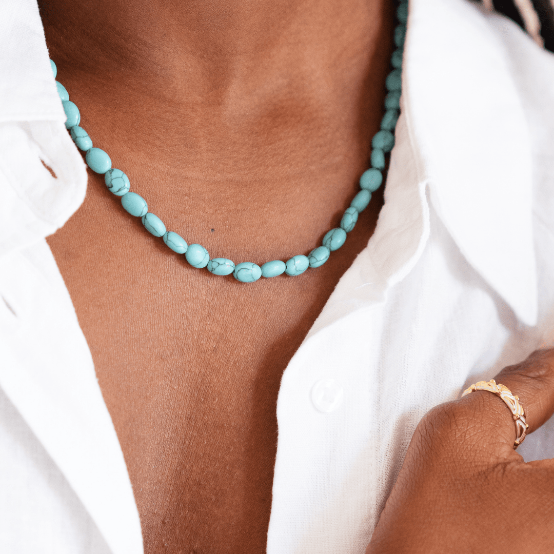 Turquoise Natural Stone Necklace - Ocean Native