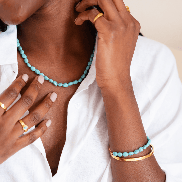 Turquoise Natural Stone Necklace - Ocean Native