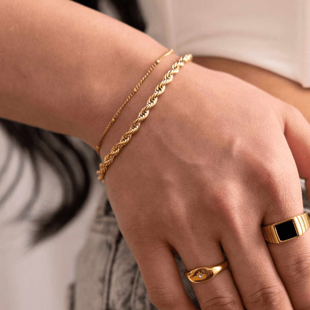 Twisted Rope Bracelet - Gold - Ocean Native