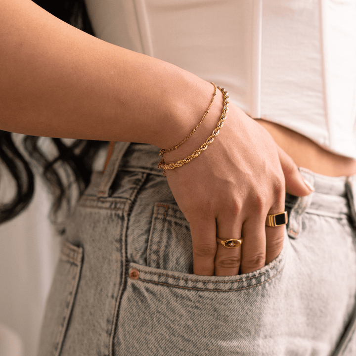 Twisted Rope Bracelet - Gold - Ocean Native