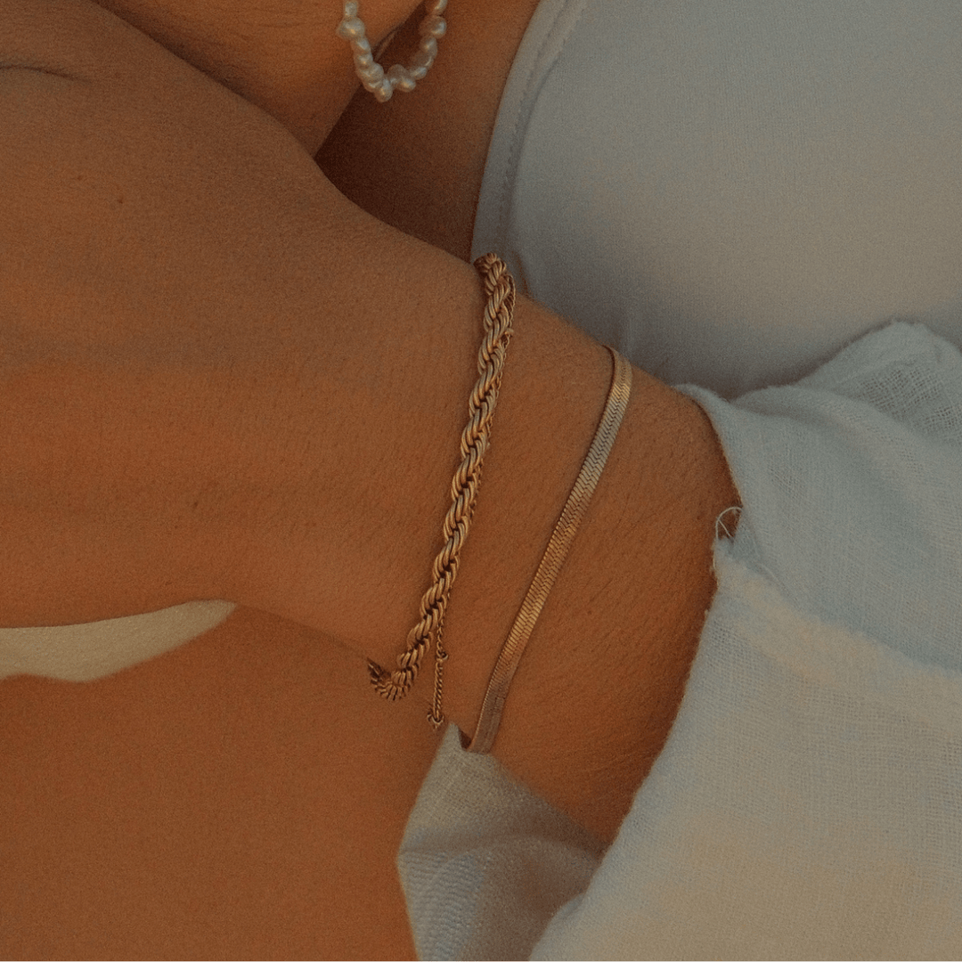 Twisted Rope Bracelet - Gold - Ocean Native