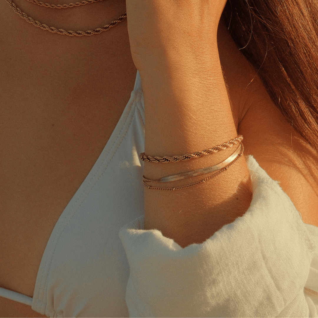 Twisted Rope Bracelet - Gold - Ocean Native