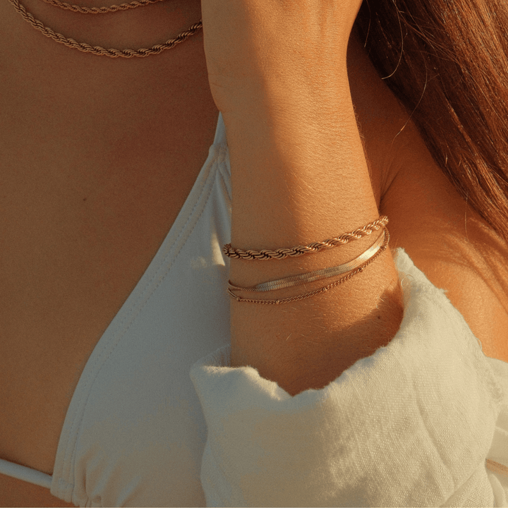 Twisted Rope Bracelet - Gold - Ocean Native