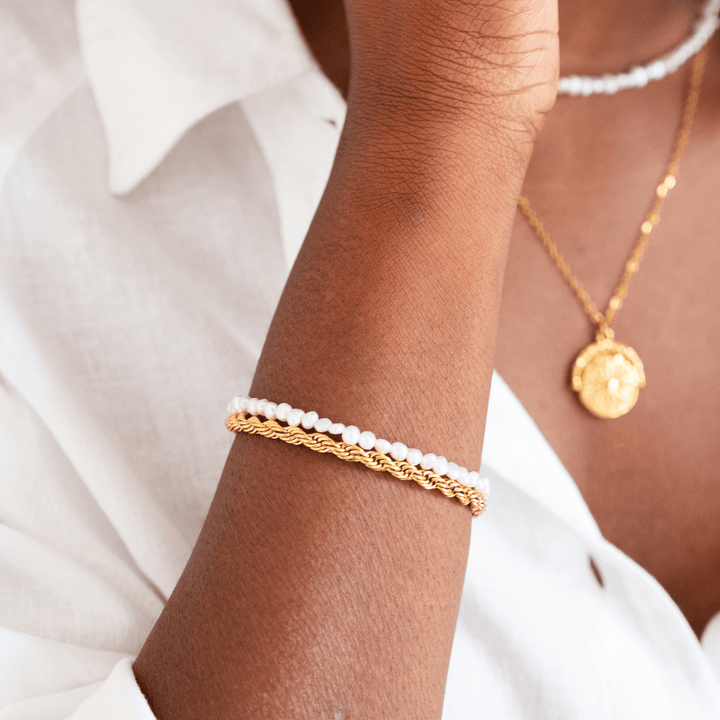 Twisted Rope Bracelet - Gold - Ocean Native