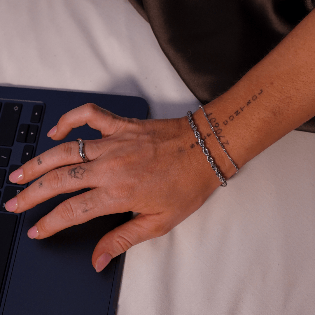 Twisted Rope Bracelet - Silver - Ocean Native