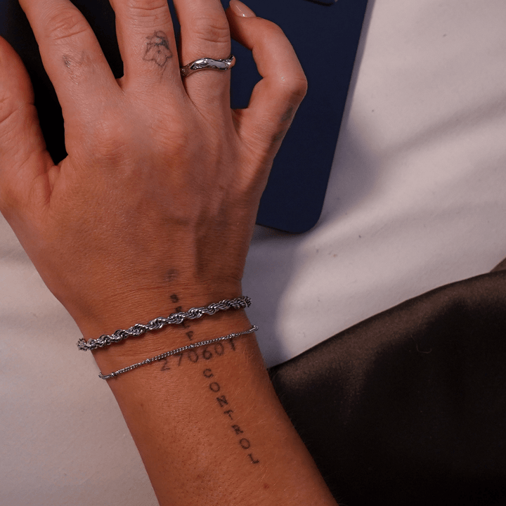 Twisted Rope Bracelet - Silver - Ocean Native