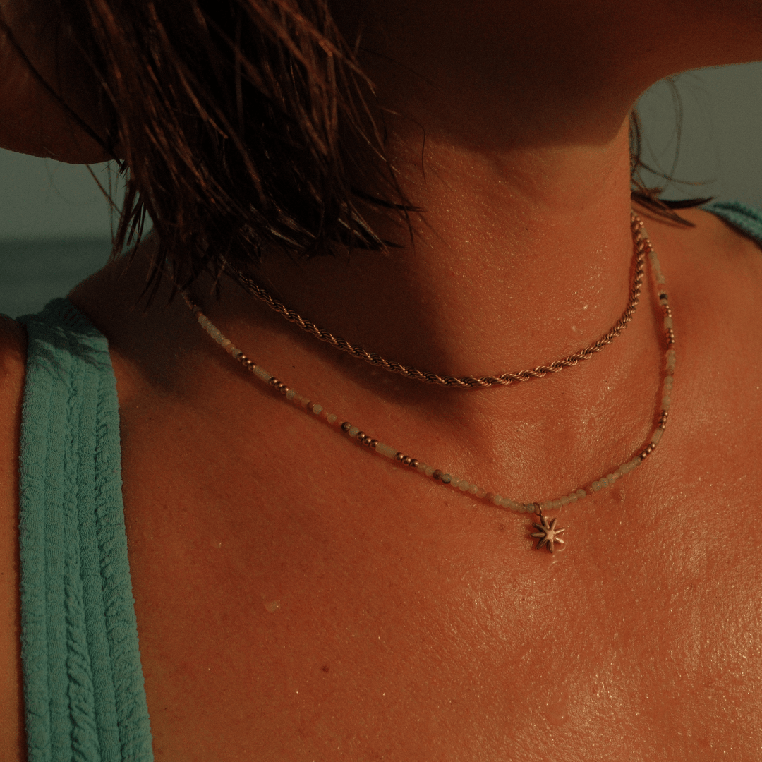 Twisted Rope Necklace - Thin - Gold - Ocean Native