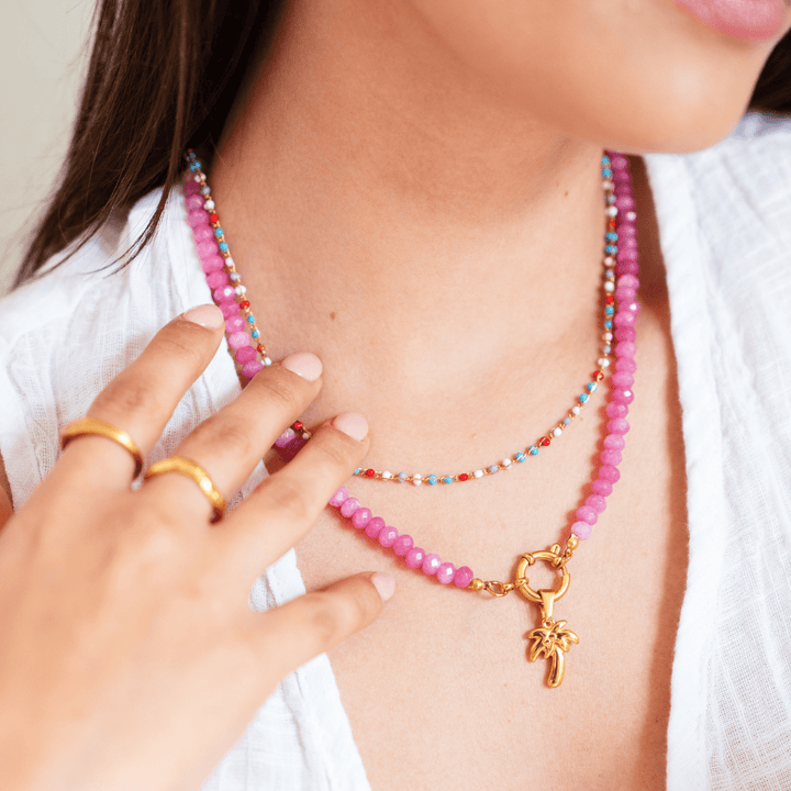 Viva Sol Beaded Chain Necklace - Ocean Native