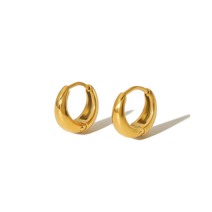 Luna Huggie Hoop Earrings 12mm Gold