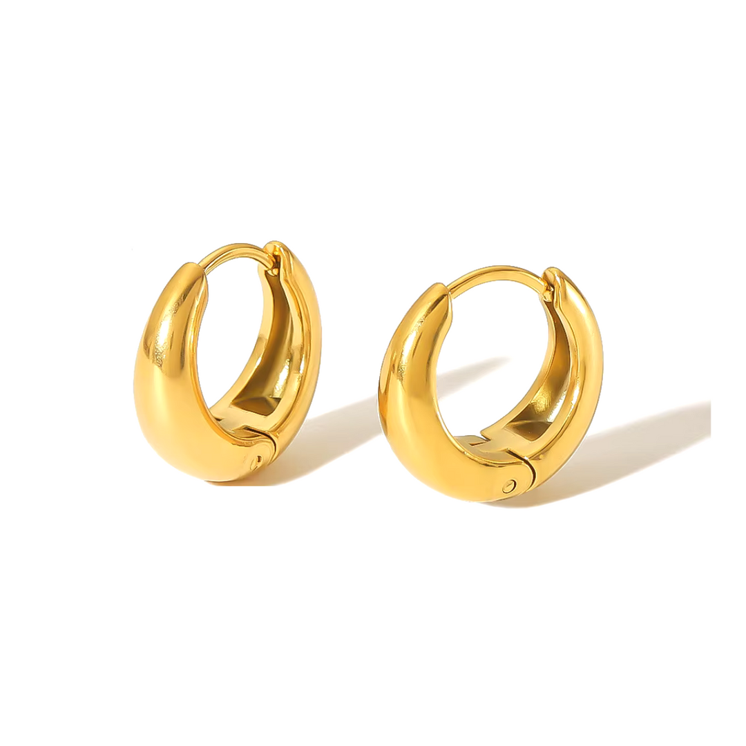 Luna Huggie Hoop Earrings 16mm - Gold